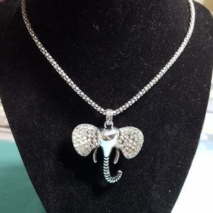 Creature Couture Elephant Necklace in 26 inch silverton.